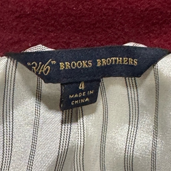 Brooks Brothers Women 4 Cranberry Wool /Cashmere Single Breasted Car Coat - Picture 8 of 14